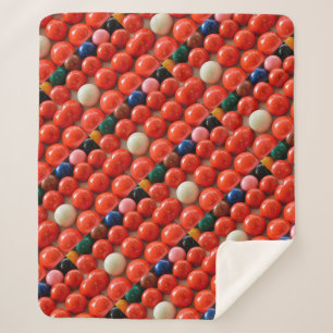 Colourful Snooker Balls, Sherpa Blanket