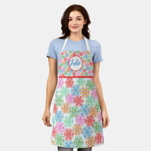 Colourful Snowflake Apron