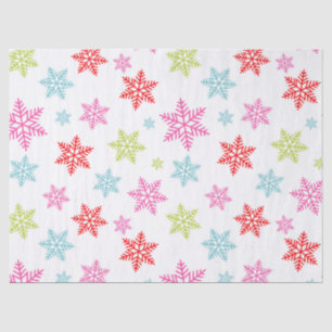 Colourful Snowflake Pattern – Festive Winter Desig Tissue Paper
