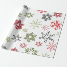 Colourful Snowflakes Christmas wrapping paper