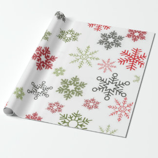 Colourful Snowflakes Christmas wrapping paper