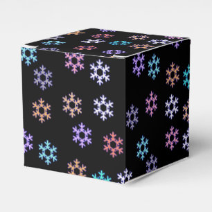 Colourful Snowflakes Pattern Gift Favour Paper Bag Favor Box