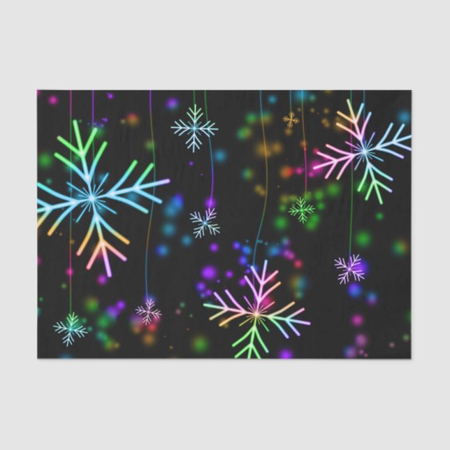 Colourful snowflakes tissue paper (Front)