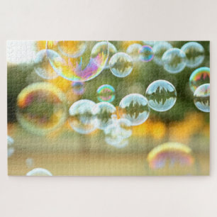 Colourful soap bubbles - difficult jigsaw puzzle