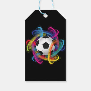 Colourful Soccer Ball Custom Gift Tags