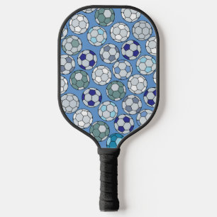 Colourful Soccer Ball Pattern Pickleball Paddle