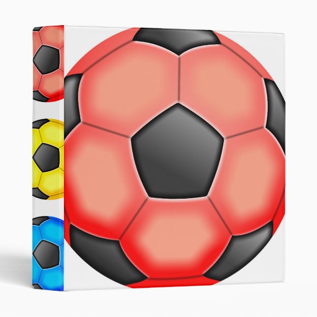 Colourful Soccer Balls Binder (Front/Spine)
