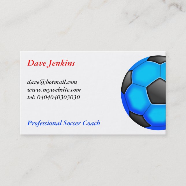 Colourful Soccer Balls Business Card (Front)