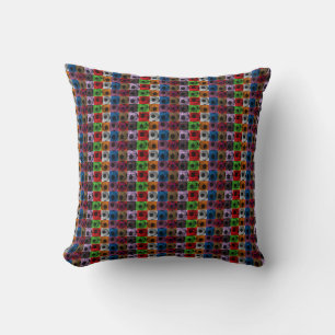 Colourful Soccer Balls Pop Art, Throw Pillow