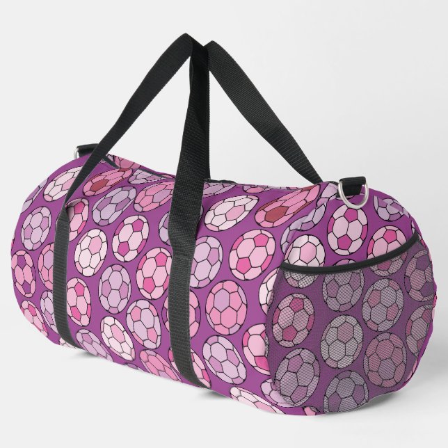 Colourful Soccer Pattern Duffle Bag (Right Corner)