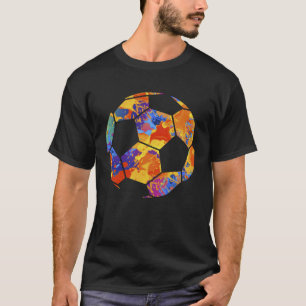 Colourful Soccer Player Graphic Soccer Designs T-Shirt