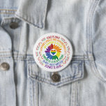 Colourful Social Justice Flower Word Art  3 Inch Round Button<br><div class="desc">Colourful word art design gives a shout out to a variety of social justice movements including Black Lives Matter,  Science is Real,  Love is Love,  Women's Rights are Human Rights,  and more. Centre of graphic is rainbow flower and heart.</div>