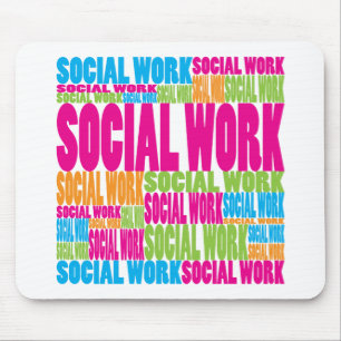 Colourful Social Work Mouse Pad