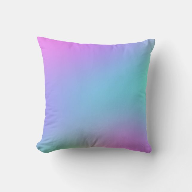 Colourful Soft Gradient Throw Pillow (Front)