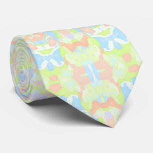 Colourful Soft Pastel Boho Trippy Hippie Mandala  Tie