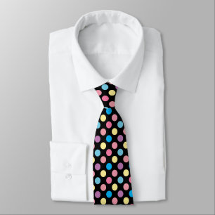 Colourful Soft Pastel Colours Polka Dots Pattern Tie