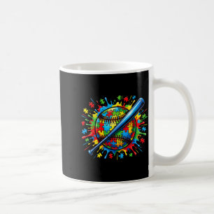 Colourful Softball Autism Awareness Autistic Coffee Mug