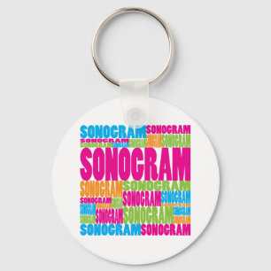 Colourful Sonogram Keychain