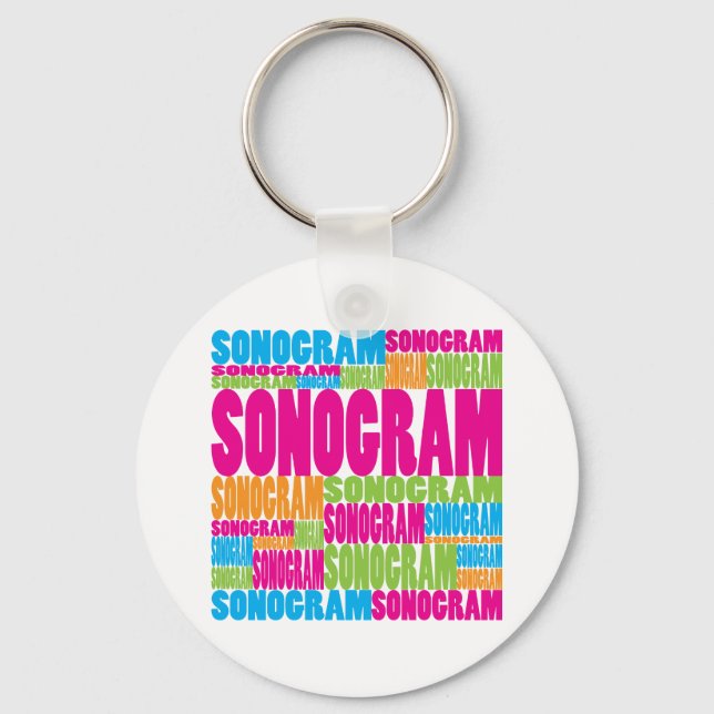 Colourful Sonogram Keychain (Front)