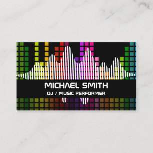 Colourful Sound Bar Equalizer Producer Business Card