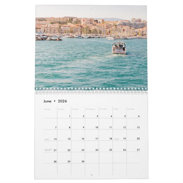 Colourful South France Home Decor Calendar (Jun 2026)