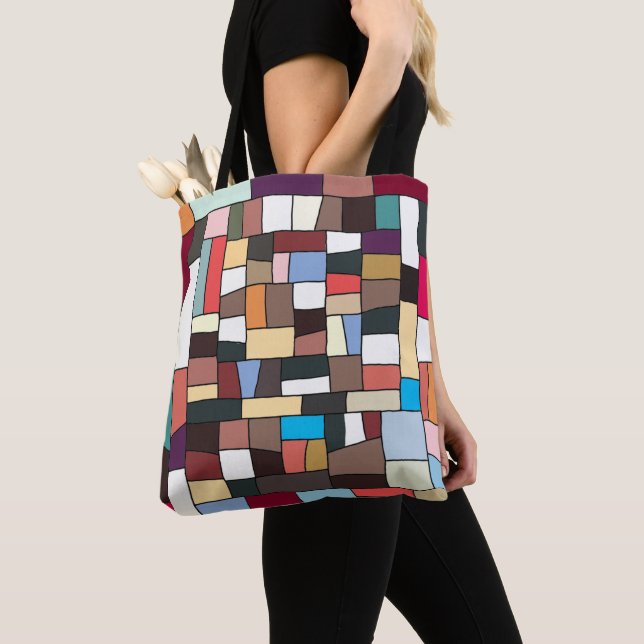 Colourful South Korean Tote Bag (Close Up)