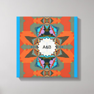 Colourful South Western Geometric Pattern Canvas Print
