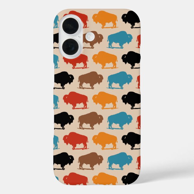 Colourful Southwestern Buffalo Pattern Case-Mate iPhone Case (Back)