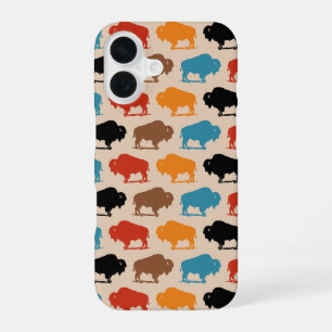 Colourful Southwestern Buffalo Pattern iPhone 16 Case