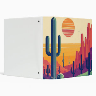 Colourful southwestern desert art binder