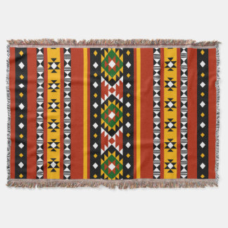 Colourful Southwestern Tribal Woven Throw Blanket 