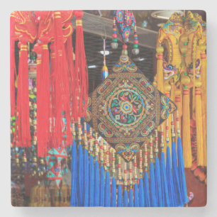 Colourful souvenirs in a shop, China Stone Coaster