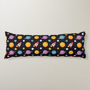 Colourful Space Adventure Body Pillow