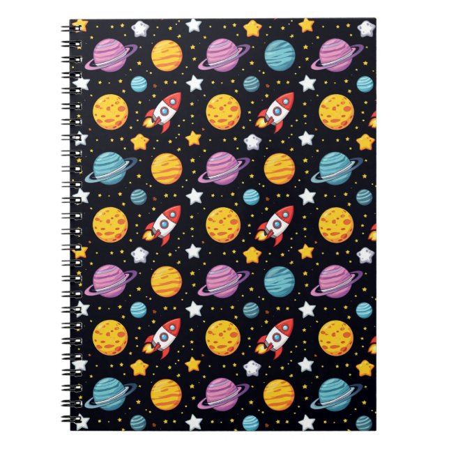 Colourful Space Adventure Notebook (Front)