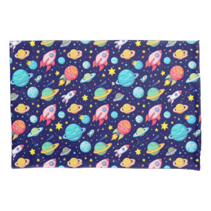 Colourful Space Cartoon Pattern Pillowcase