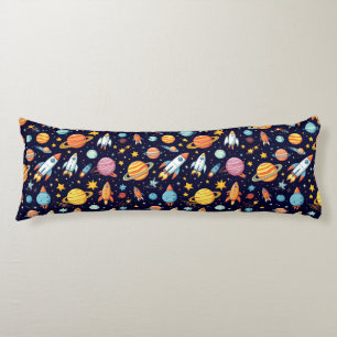 Colourful Space Exploration Pattern Body Pillow