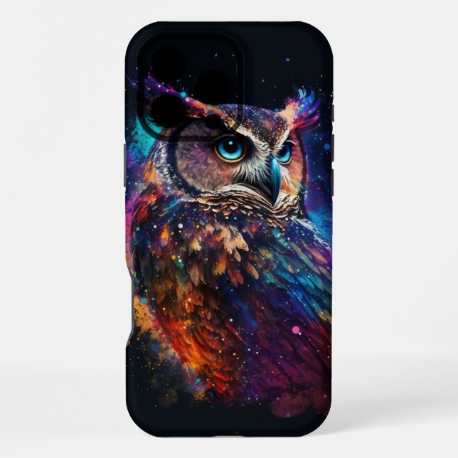 Colourful Space Owl                                iPhone Case (Back)