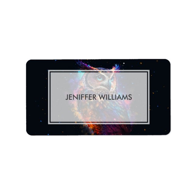 Colourful Space Owl            Label (Front)