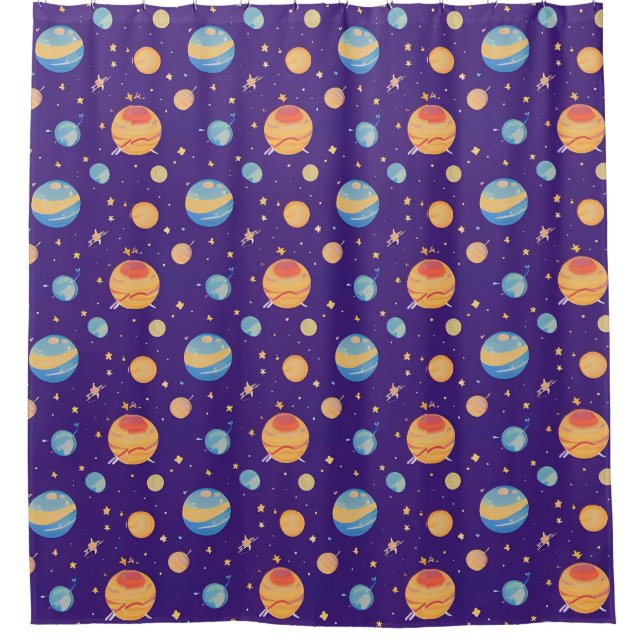 Colourful Space Pattern with Planets, Stars (Front)