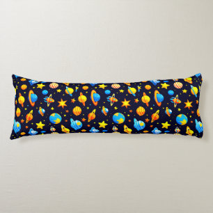 Colourful Space Theme With Planets Body Pillow