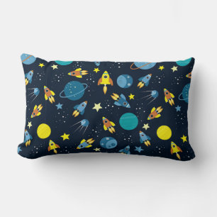 Colourful Space-Themed Pattern Lumbar Pillow