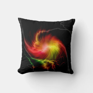 Colourful space throw pillow