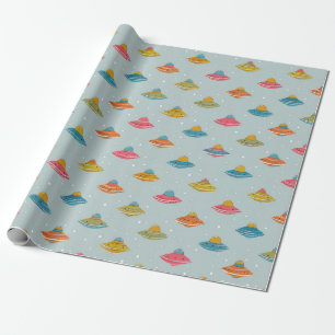Colourful Spaceship Wrapping Paper