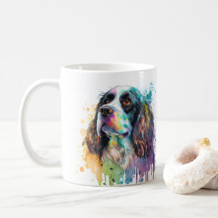Colourful Spaniel Dog Pet Coffee Mug, Cup
