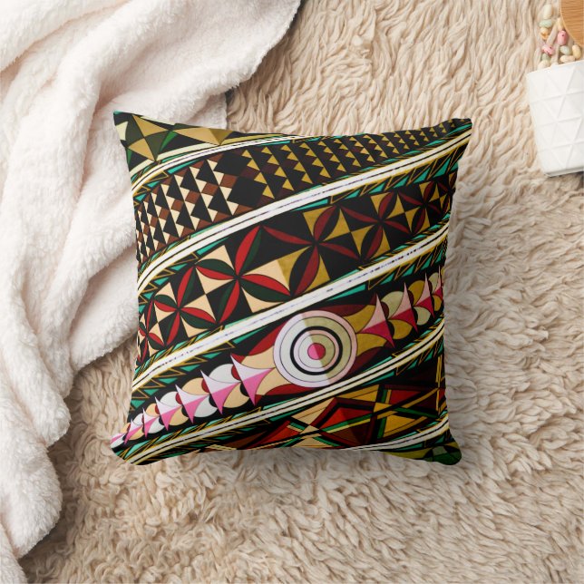 Colourful Spanish Ceiling Architecture Throw Pillow (Blanket)