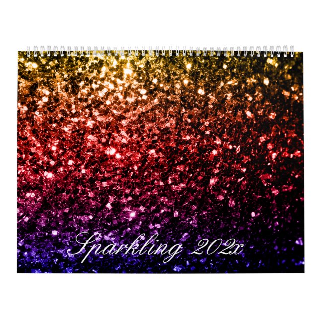 Colourful Sparkles Custom Printed Calendar 2025 (Cover)