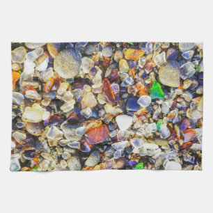 Colourful Sparkling Sea Glass Kitchen Towel