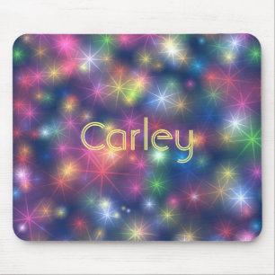 Colourful Sparkly Neon Lights Bokeh Personalised Mouse Pad