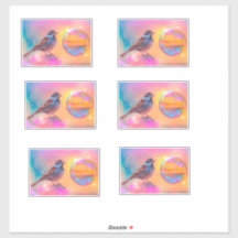 Colourful Sparrow and Rainbow Bubble 