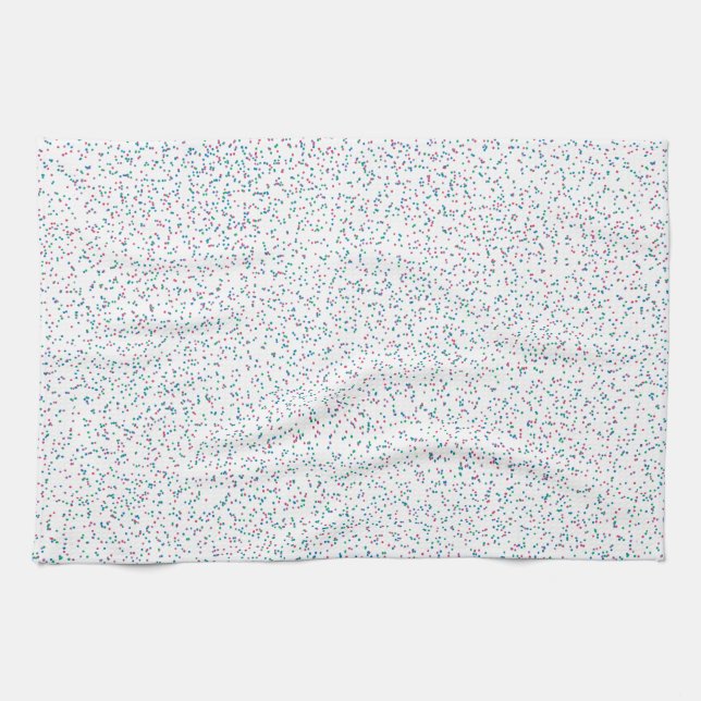 Colourful Speckled Spring Dots  Kitchen Towel (Horizontal)